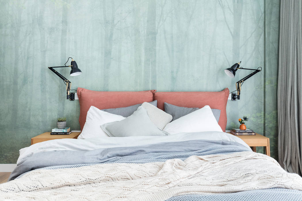 Modern New Home in Hampstead - guest bedroom Black and Milk | Interior Design | London Modern style bedroom Beds & headboards