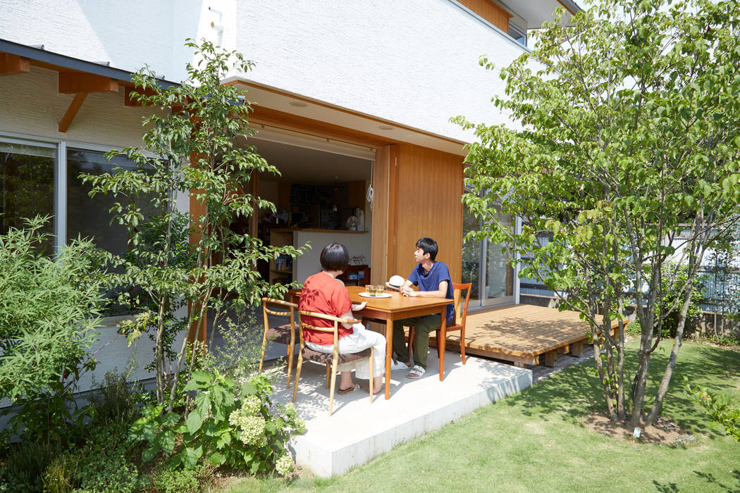 山崎の住宅, 一級建築士事務所co-designstudio 一級建築士事務所co-designstudio Jardines escandinavos Madera Acabado en madera