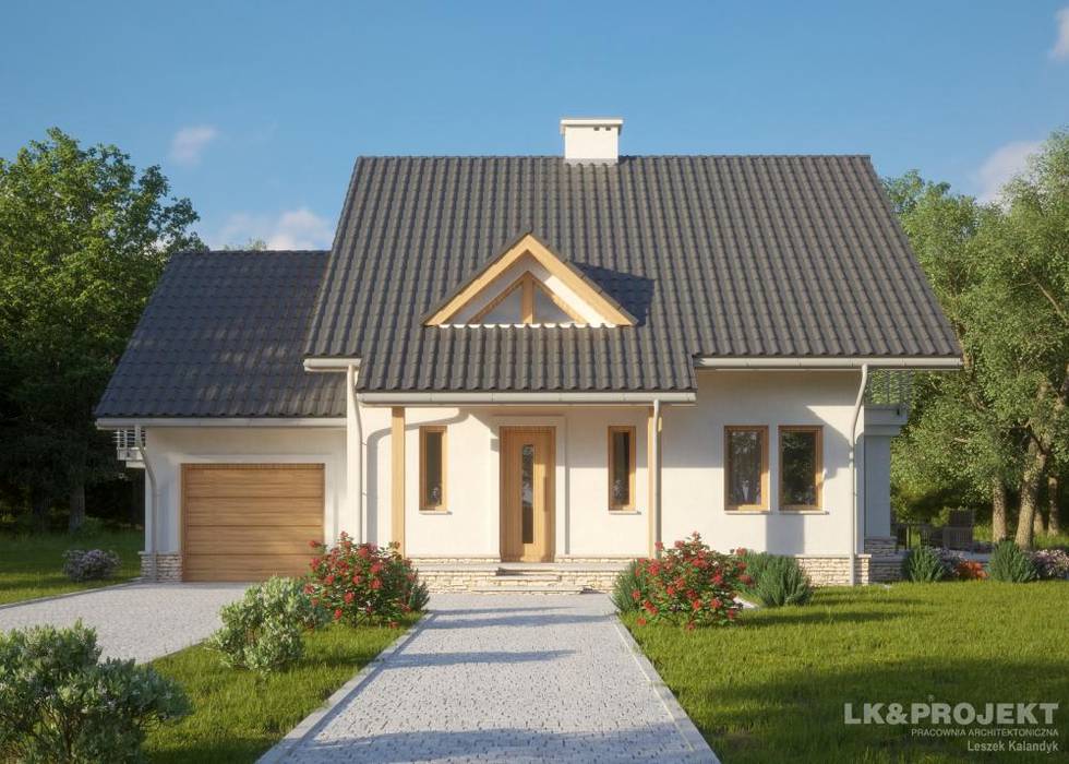 LK&807 - elegancki i funkcjonalny dom jednorodzinny, LK & Projekt Sp. z o.o. LK & Projekt Sp. z o.o. Taman Klasik