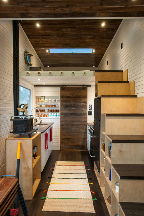 Greenmoxie Tiny House, Greenmoxie Magazine Greenmoxie Magazine Kitchen Property,Building,Wood,Flooring,Floor,House,Hardwood,Shelving,Hall,Houseplant