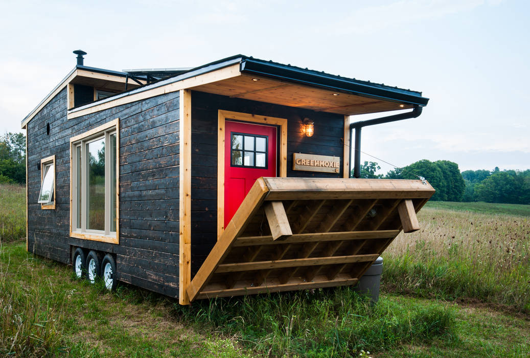 Greenmoxie Tiny House, Greenmoxie Magazine Greenmoxie Magazine Minimalistyczne domy Drewno O efekcie drewna