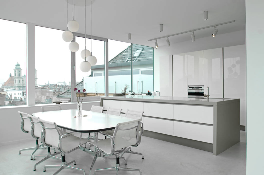 Penthouse S, destilat Design Studio GmbH destilat Design Studio GmbH Modern Kitchen