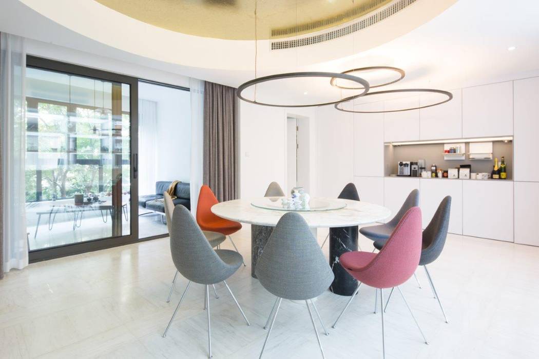 Progetto residenziale privato a Shanghai, Cina, Kreoo Kreoo Modern dining room