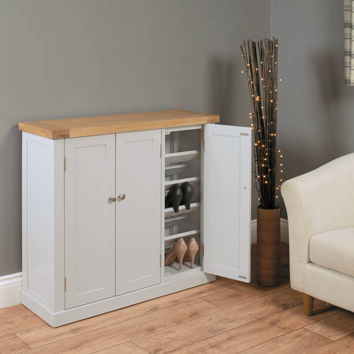 Large Grey Shoe Storage Cupboard From Our Chadwick Range Modern