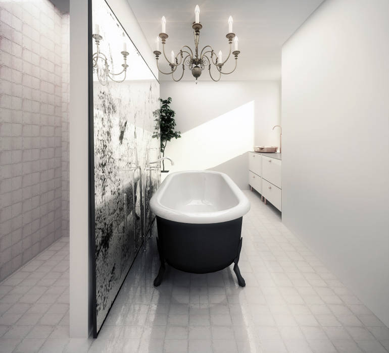 Bathroom guy taylor associates Phòng tắm phong cách hiện đại Gạch ốp lát