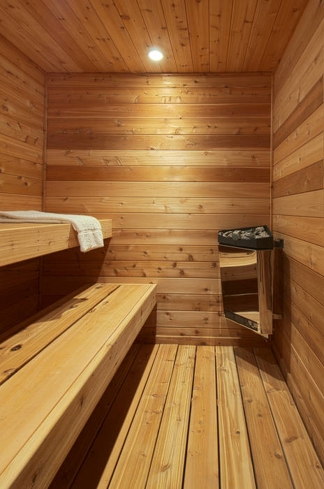 Fold Place, Linebox Studio Linebox Studio Spa Brown,Wood,Flooring,Building,Floor,Sauna,Wood stain,Plank,Hardwood,Varnish