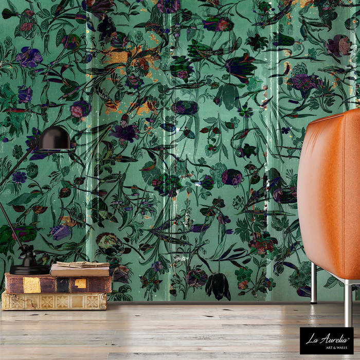Summer Joy -Variation- Wallpaper La Aurelia Mediterranean style walls & floors Wallpaper