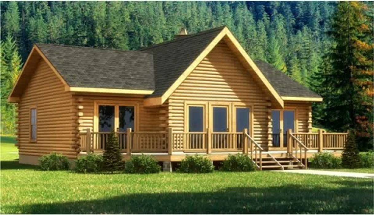 Log Home Sukjai Logcabin Partnership พื้นที่เชิงพาณิชย์ ไม้จริง Multicolored Log Home,Log House,บ้านล็อคโฮม,อาคารสำนักงาน