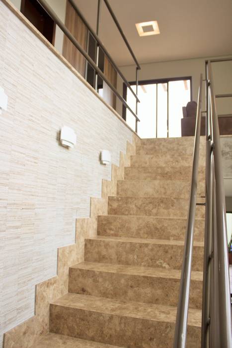 Residência Baes, Pz arquitetura e engenharia Pz arquitetura e engenharia Minimalist corridor, hallway & stairs