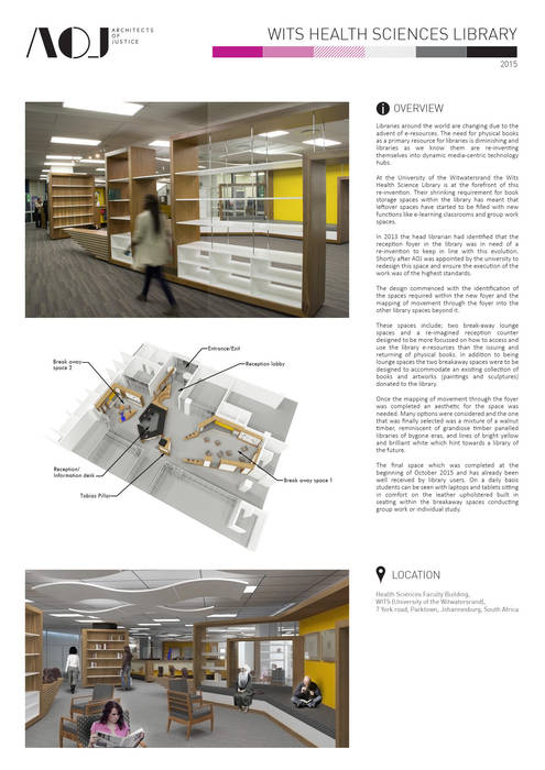 WITS HEALTH SCIENCES LIBRARY RECEPTION, AOJ | Architecture & Interiors AOJ | Architecture & Interiors