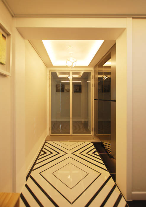 진달래 대우 푸르지오, 라움 디자인 라움 디자인 Modern corridor, hallway & stairs