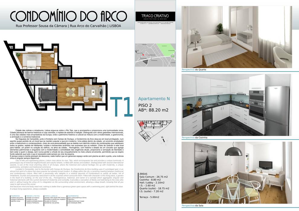 Condominio habitacional, Traço Criativo, Arquitetura, Planeamento e Design, Lda Traço Criativo, Arquitetura, Planeamento e Design, Lda Casas modernas Acessórios e Decoração