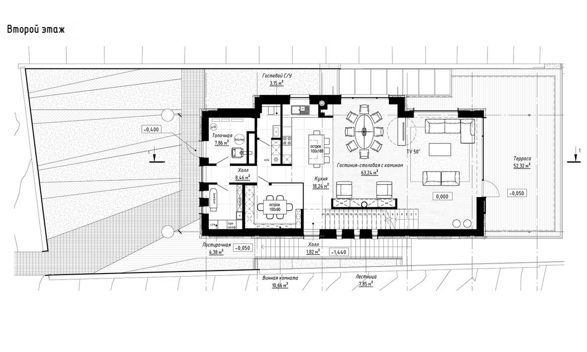 FLY house / Частный дом в МО на берегу водохранилища BOOS architects plan