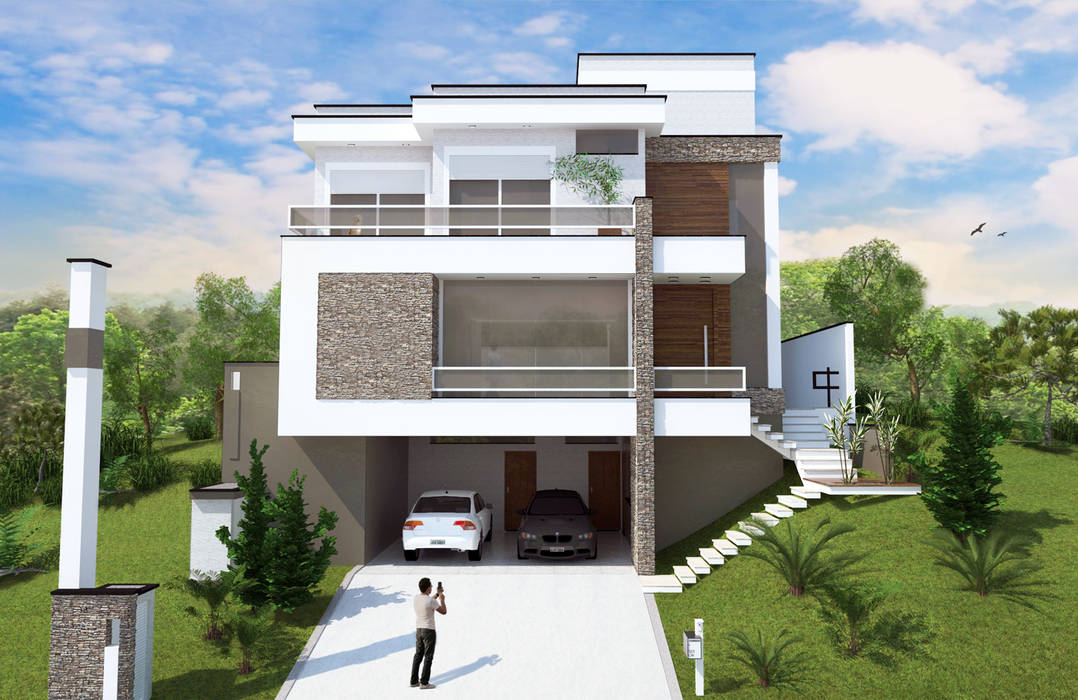 Residência - I & L, projetos26 projetos26 Casas modernas