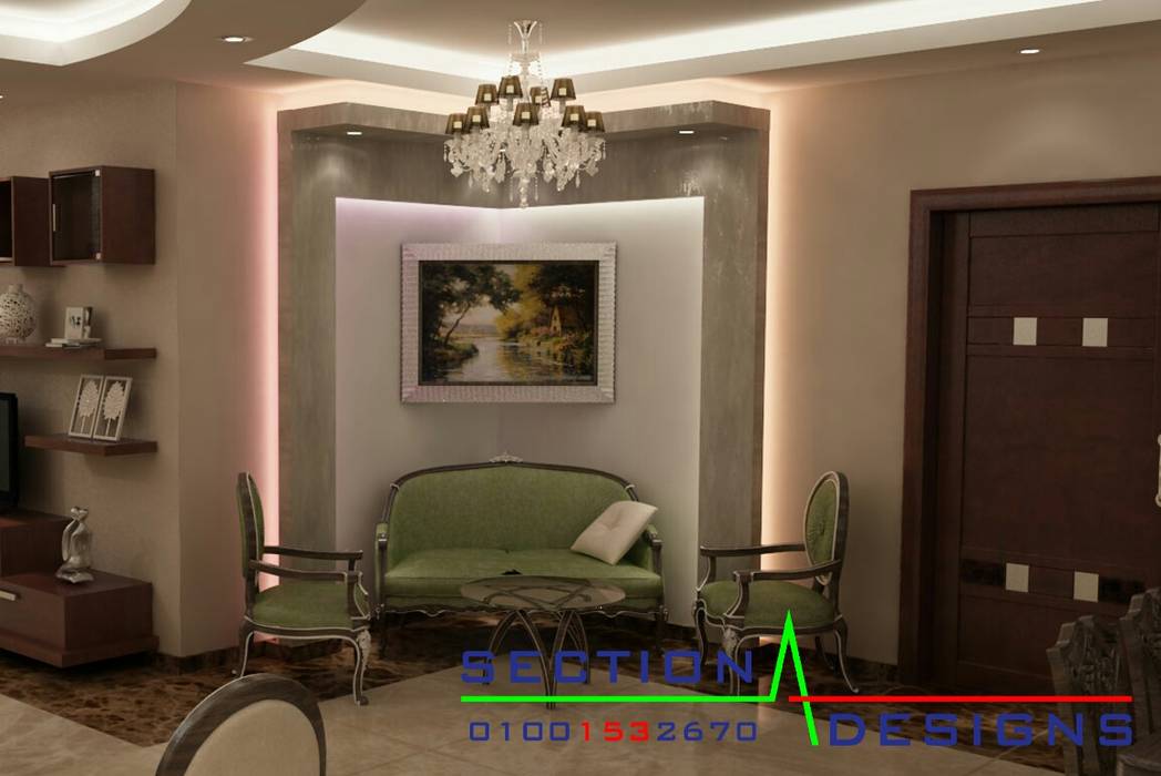 حي النرجس . التجمع الخامس, section designs section designs منازل