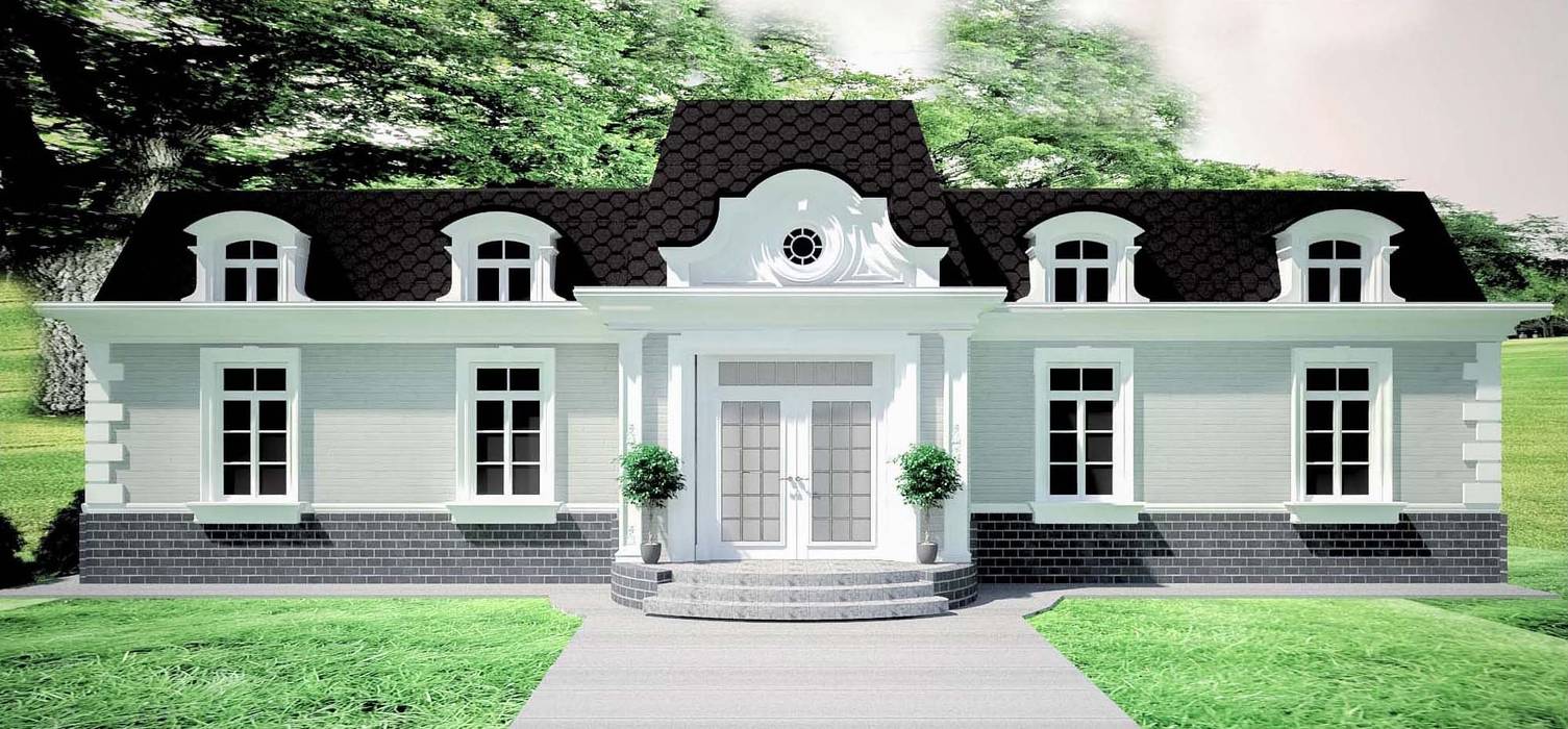 Дом в стиле " Шато", APRIL DESIGN APRIL DESIGN Classic style houses Bricks