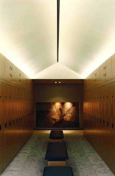 袖ヶ浦カンツリークラブ ｍアーキテクツ 高級邸宅 豪邸 注文住宅 別荘建築 Luxury Houses M Architects モダンスタイルの 玄関 廊下 階段 木 木目調 Homify