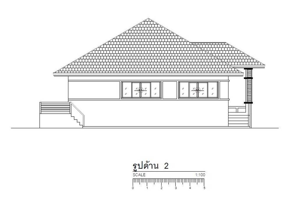 บ้านพักอาศัย 1 ชั้นยกพื้น 1.20 ม, รับเขียนแบบบ้าน รับเขียนแบบบ้าน