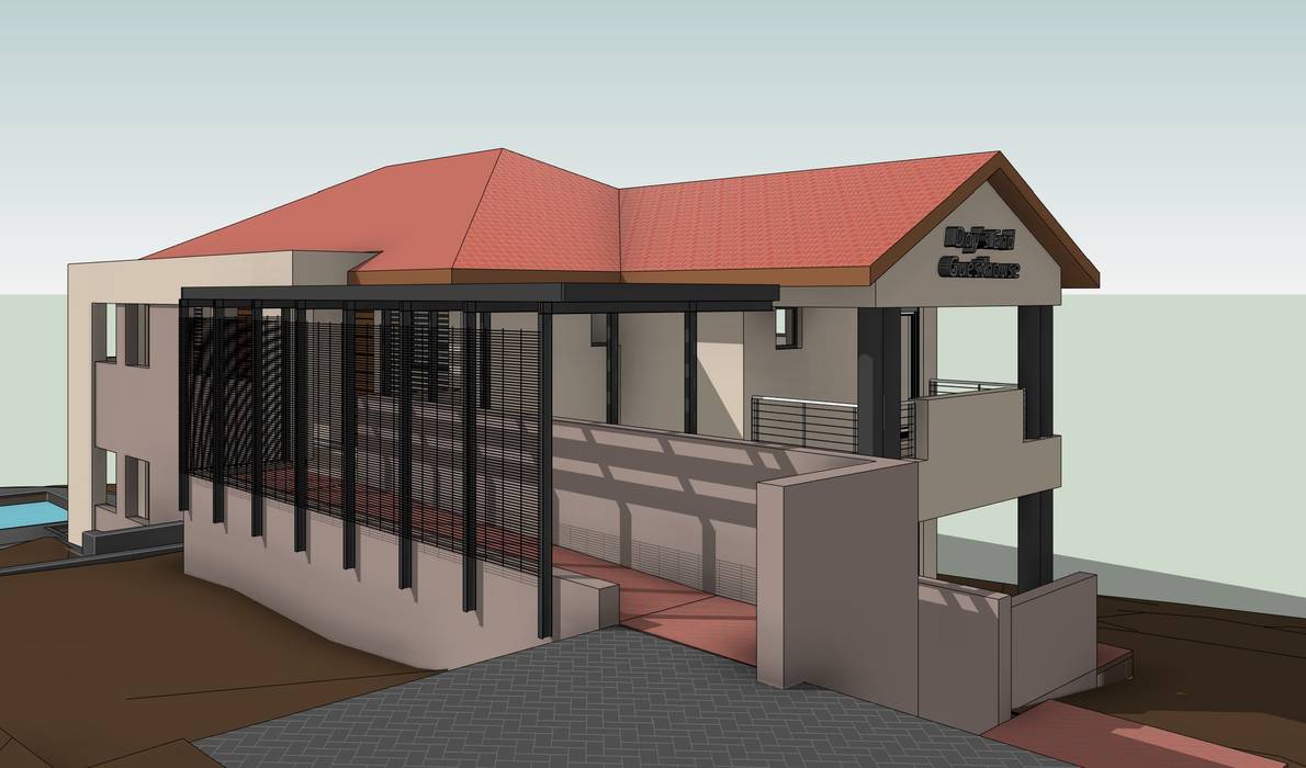 3D View - Southwest Architects Unbound (Pty) Ltd. Plaster,Paint,Screen