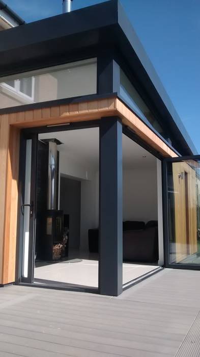 Pocket sliding door Dab Den Ltd Salas de estar modernas