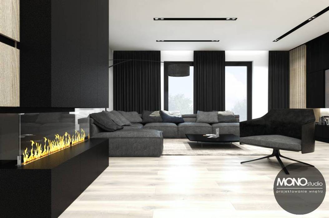 Stylowe mieszkanie z charakterem, MONOstudio MONOstudio Modern living room