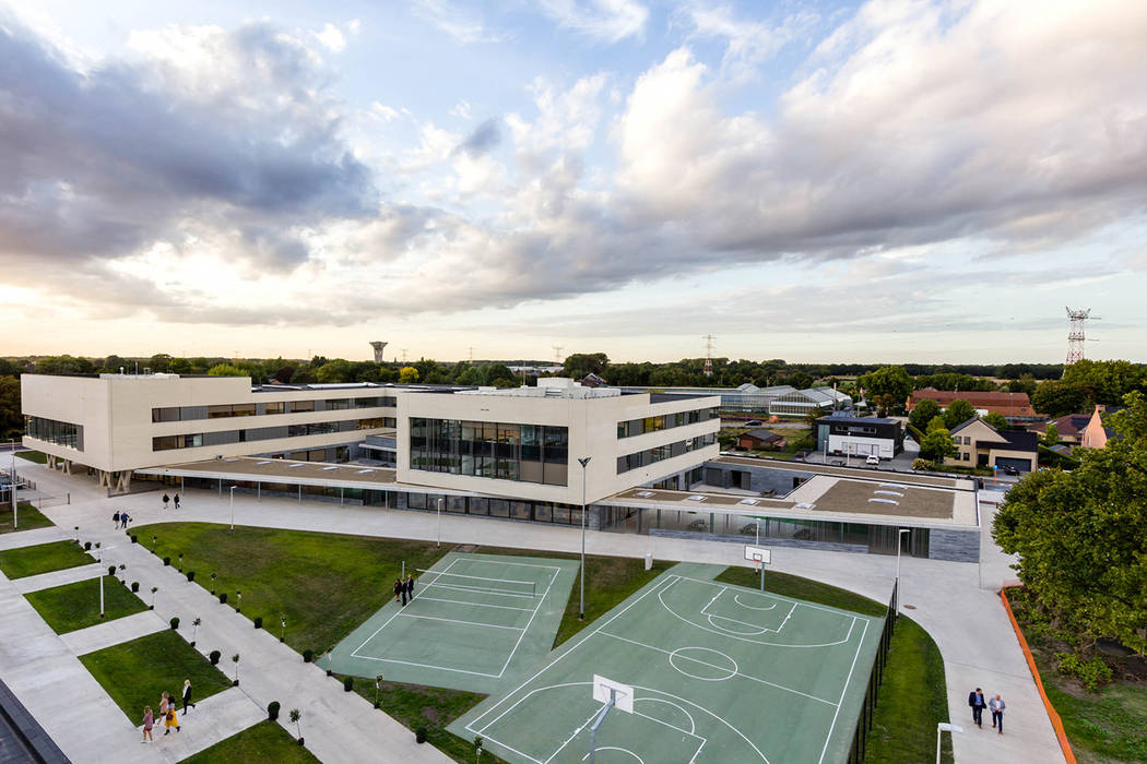 School campus peer, belgium moderne huizen van bekkering adams ...