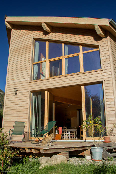 Maison Ossature Bois Pyrénées- PERLES ET CASTELET Falco Construction Bois Maisons modernes Bois Effet bois