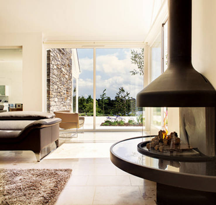 modern living room of modern house in NI homify 现代客厅設計點子、靈感 & 圖片