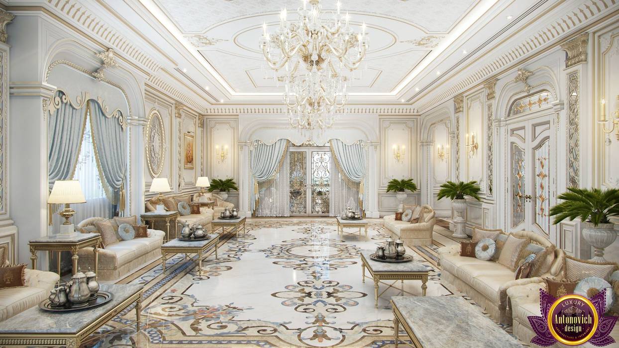 Luxury living room of Katrina Antonovich, Luxury Antonovich Design Luxury Antonovich Design Salas de estilo clásico