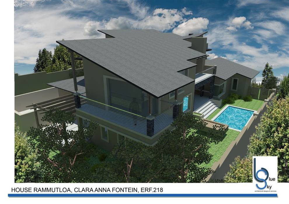 HOUSE RAMMUTLOA - Clara Anna Fontein Estate, New house 520sqm , BLUE SKY Architecture BLUE SKY Architecture