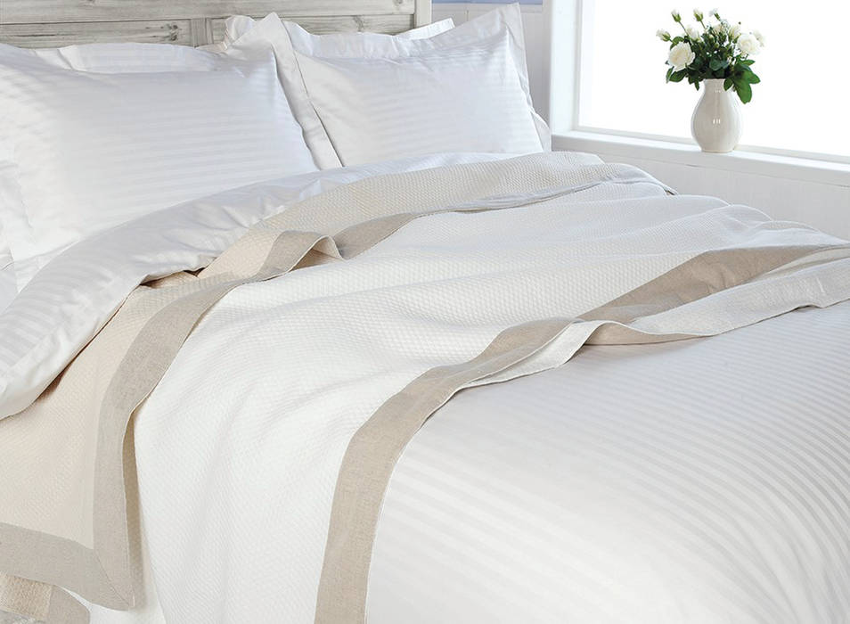 Egyptian Cotton SATIN STRIPE Bed Linen King of Cotton Klassieke slaapkamers Katoen Rood Textielen