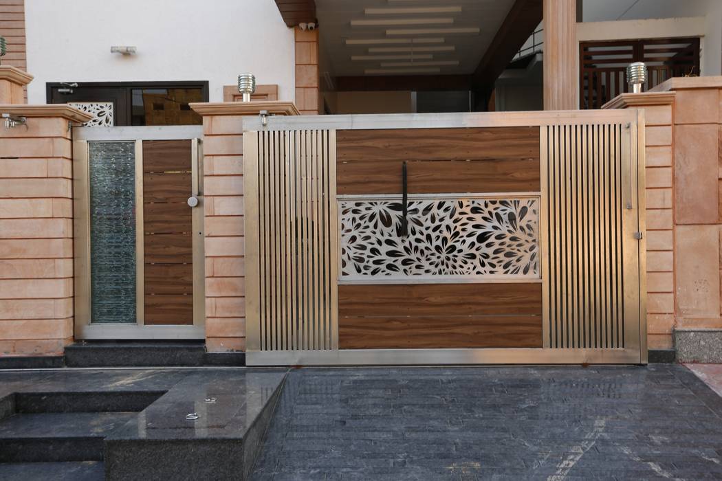 Modern Residence, RAVI - NUPUR ARCHITECTS RAVI - NUPUR ARCHITECTS Modern Houses Aluminium/Zinc