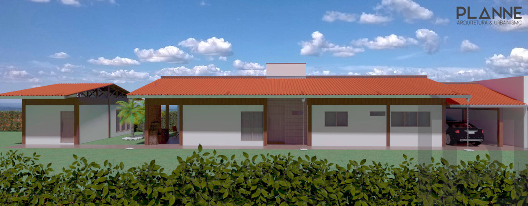 ​Residência AG6 Planne Arquitetura & Urbanismo Casas ecléticas Madeira Acabamento em madeira