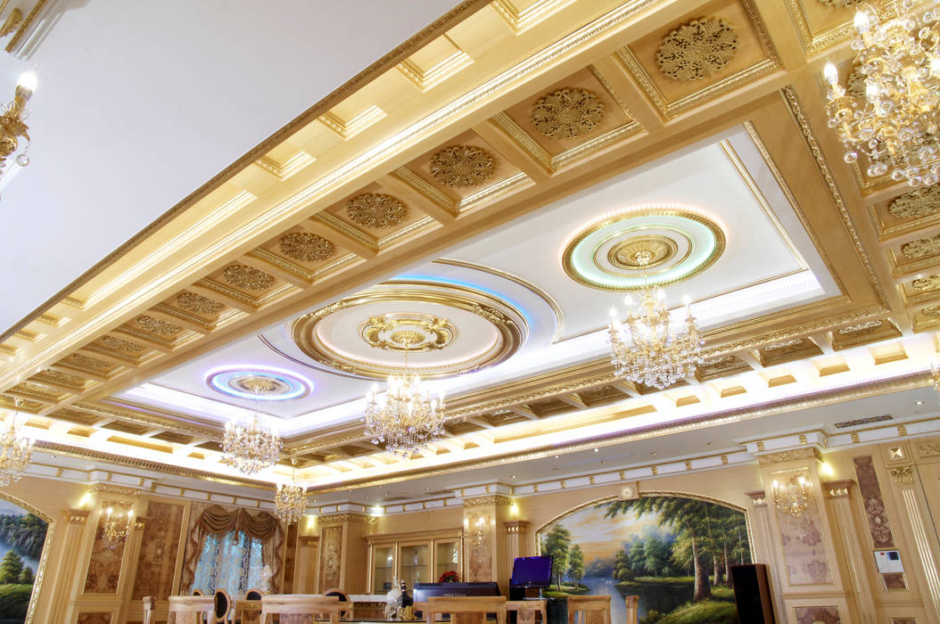 歐式古典建築及室內設計家具配置, 傑德空間設計有限公司 傑德空間設計有限公司 客廳 刨花板