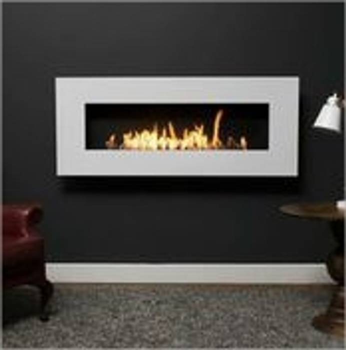 Delux Range, EcoFlames EcoFlames Modern living room Iron/Steel Fireplaces & accessories