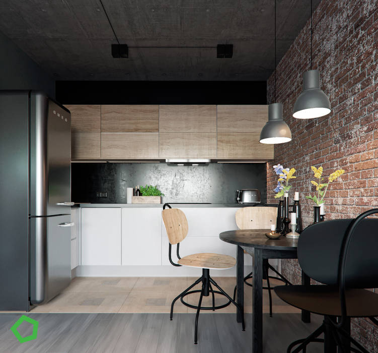 Kitchen Polygon arch&des Kitchen Kitchen,interior,design,loft,polygon