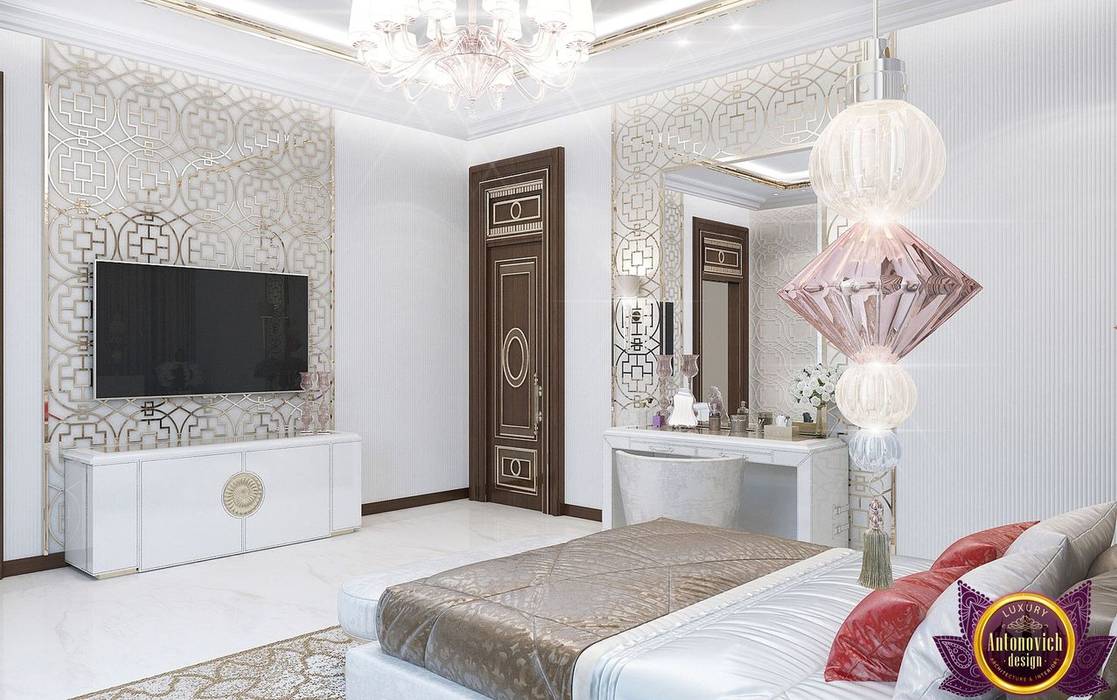 Modern bedroom design of Katrina Antonovich, Luxury Antonovich Design Luxury Antonovich Design Modern style bedroom