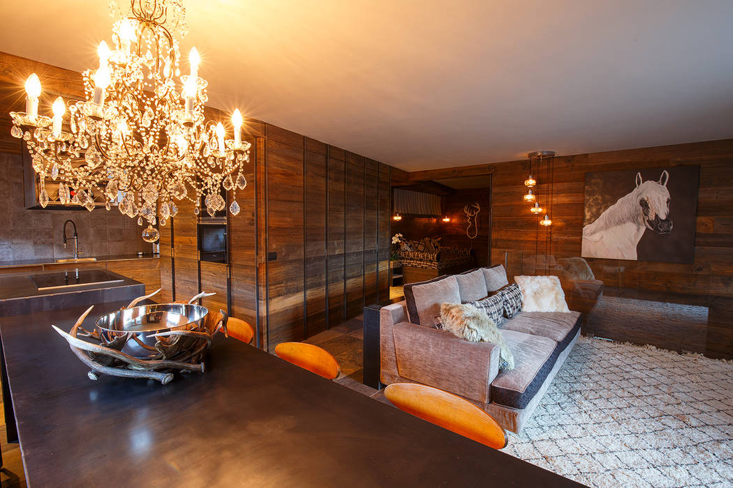 Rustic Style Living Room By Bearprogetti Architetto Enrico Bellotti Rustic Solid Wood Multicolored Homify