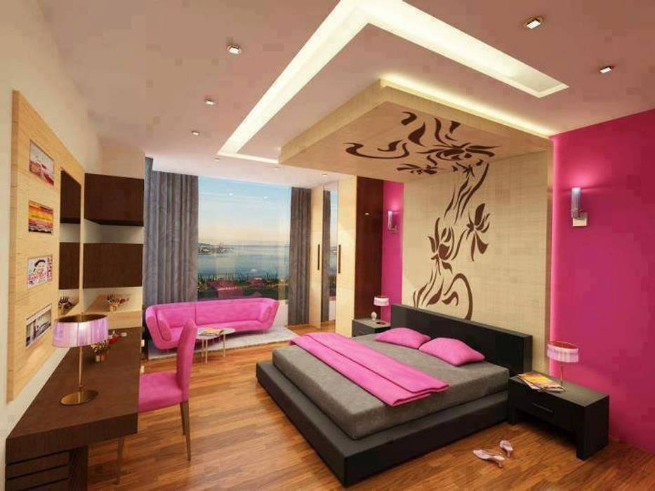 painting in noida, origin_interiors origin_interiors Phòng ngủ phong cách châu Á