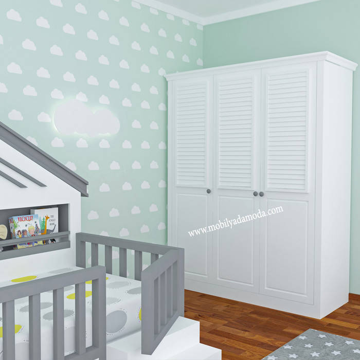 Montessori bebek odası, atlas�ın odası modern çocuk odası mobi̇lyada