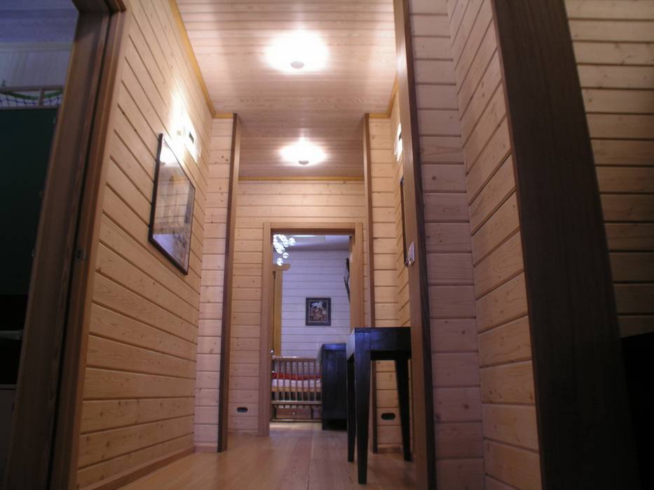 Московская область, Голыгино, архитектурная мастерская МАРТ архитектурная мастерская МАРТ Minimalist corridor, hallway & stairs
