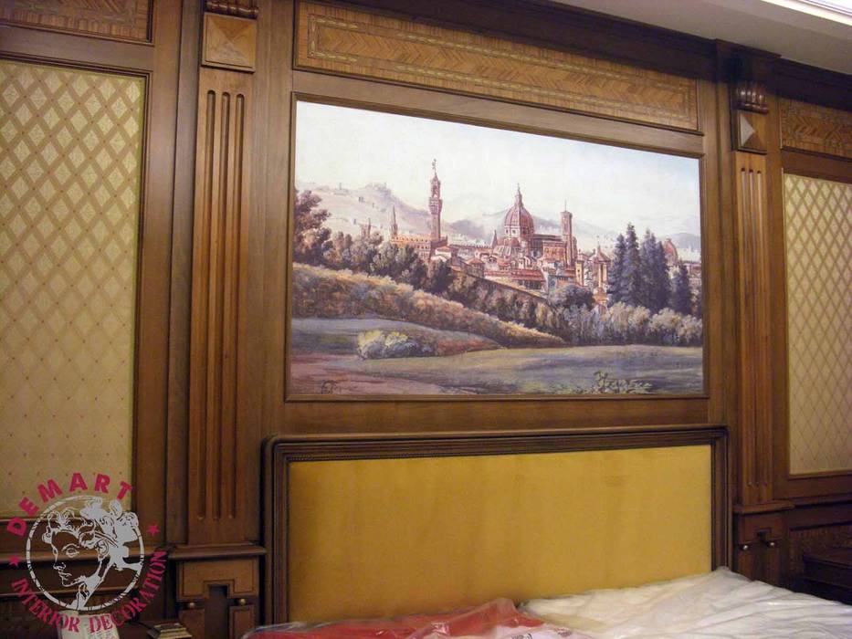 Progetto decorazione interni con Affresco Digitale per Hotel Principe di Savoia (Milano), Demart Interior Decoration Demart Interior Decoration Classic style bedroom Beds & headboards