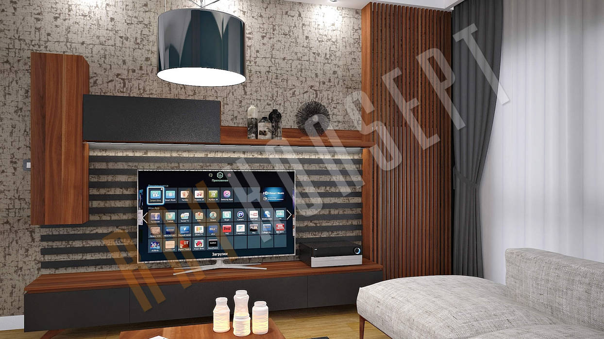 TV Ünitesi Modelleri, RayKonsept RayKonsept Ruang Keluarga Modern TV stands & cabinets