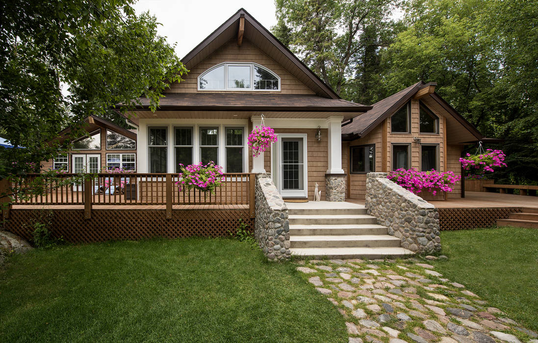 Manning Cottage , Unit 7 Architecture Unit 7 Architecture Country style house entry way,cabin,cottage,country,front deck,porch,railing