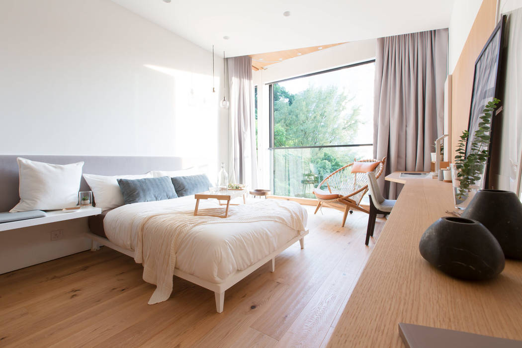 The Cosy Bed Sensearchitects_Limited Modern style bedroom Wood Wood effect