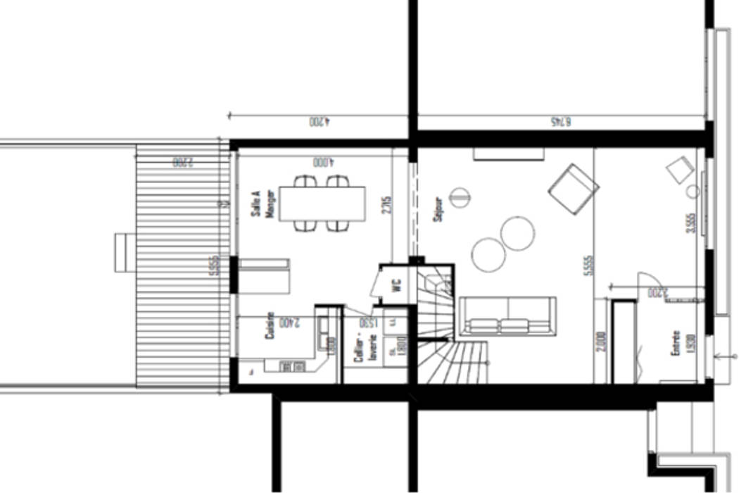 Extension d'une maison à Rennes, Dem Design Dem Design Tường & sàn phong cách hiện đại