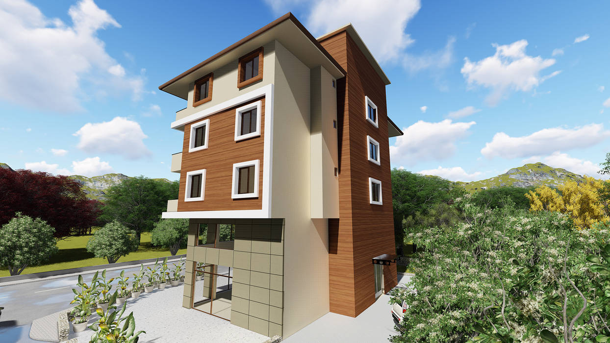 Sürül İnşaat Dış Cephe Tasarımı, Kesit Mimarlık Kesit Mimarlık Modern Houses Wood-Plastic Composite