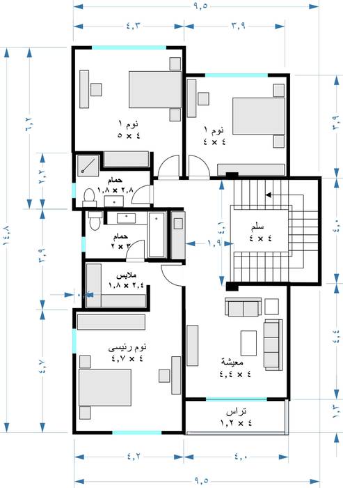 فيلا مودرن تطل علي بحيرة مريوط, TRK Architecture TRK Architecture Modern Duvar & Zemin