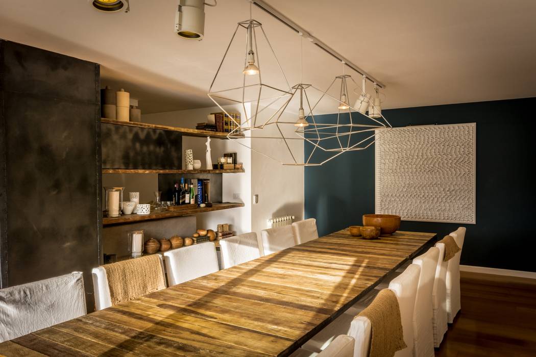 Departamento en La Cuesta , Interiores B.AP Interiores B.AP Rustic style dining room Wood Wood effect