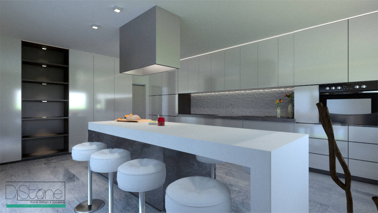 Ambiente Residencial - Cozinhas, Distone Distone Cucina moderna Pietra Piani di lavoro